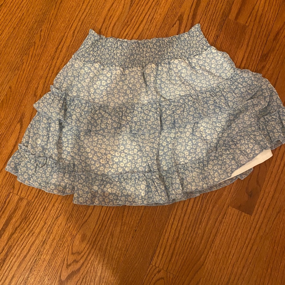 Blue and White Floral Altard’D State Skirt